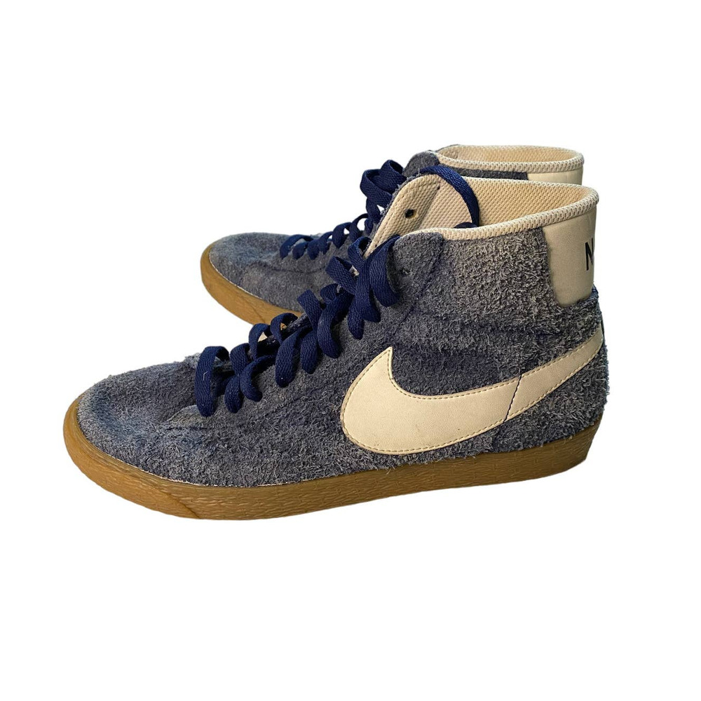 Nike Blazer Mid 77 Terry Blue Sneakers Women's 8